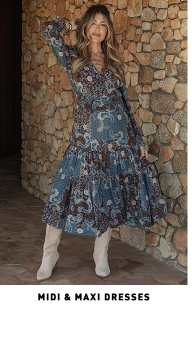 Shop Midi + Maxi Dresses