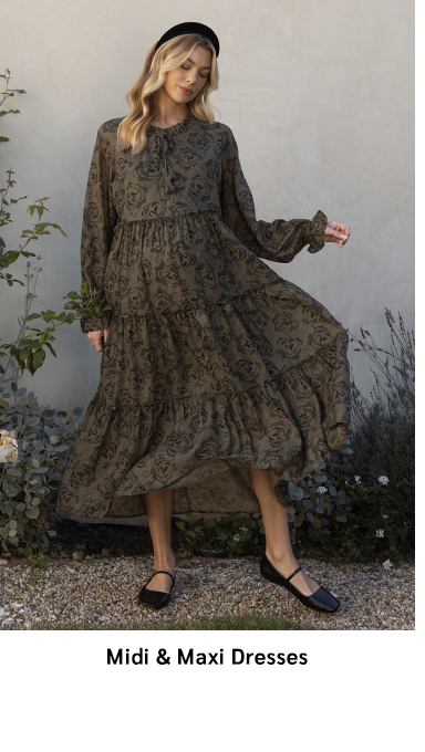 Shop Midi + Maxi Dresses